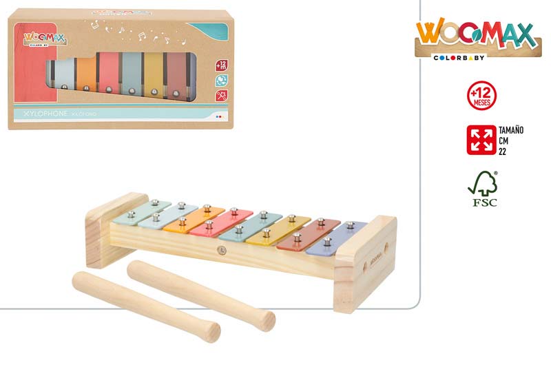 WOOMAX-XILOFON MADERA 22 CM - 12M+