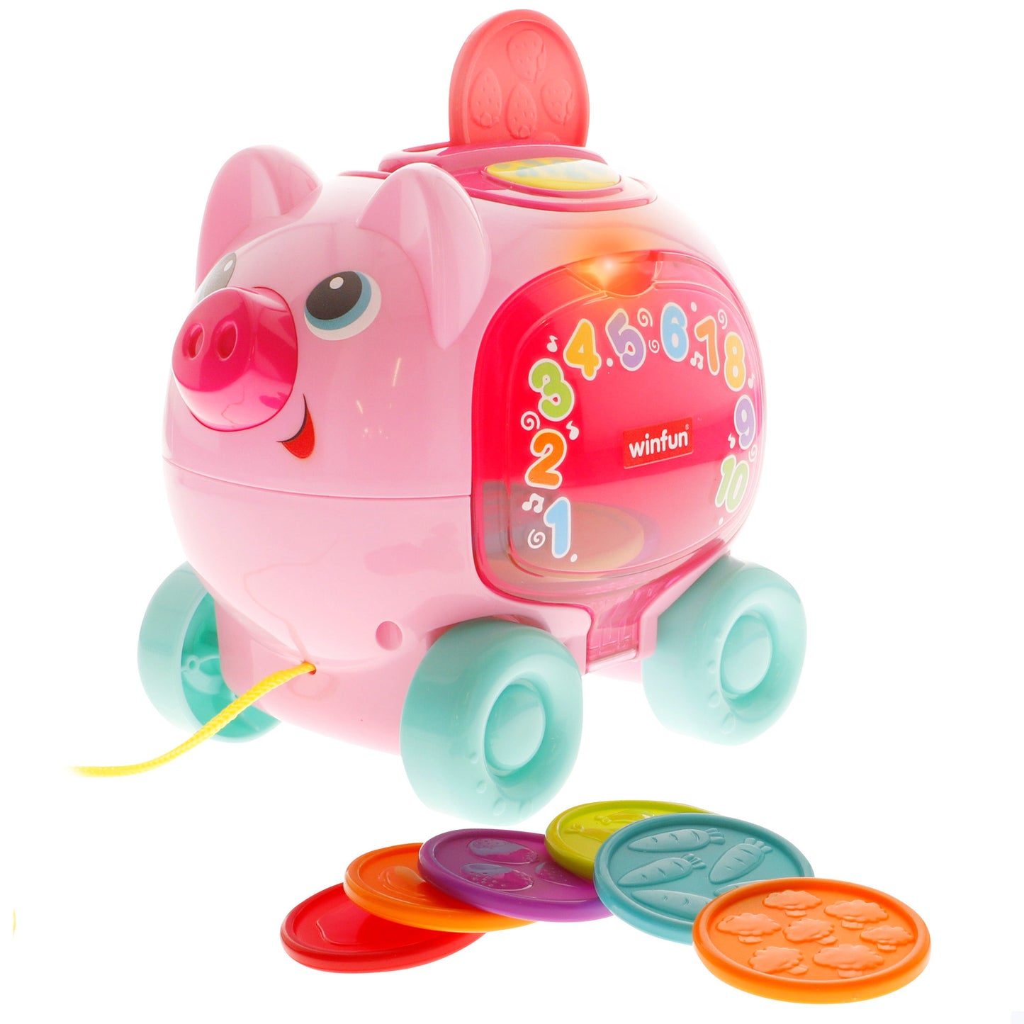 Hucha Musical Bilingüe de Arrastre con Luces y Sonidos (+6 Meses)-Winfun