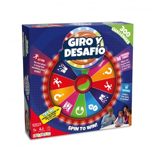 Famogames Giro y Desafío, Juego de mesa +8 años