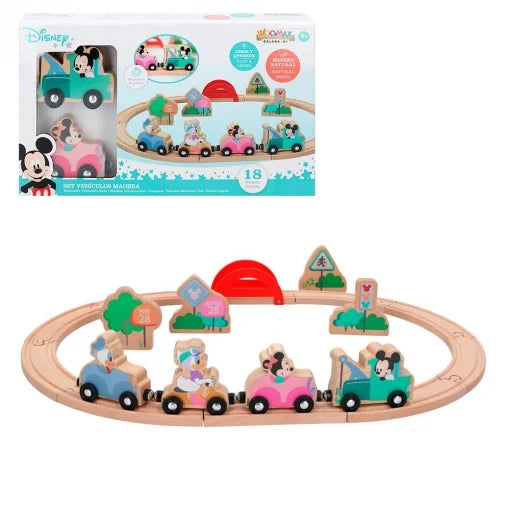 Woomax - Tren de Madera Mickey & Minnie Disney Baby