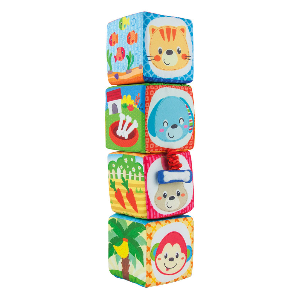 Bloques de Trapo Animales Blanditos (+6 Meses) Winfun
