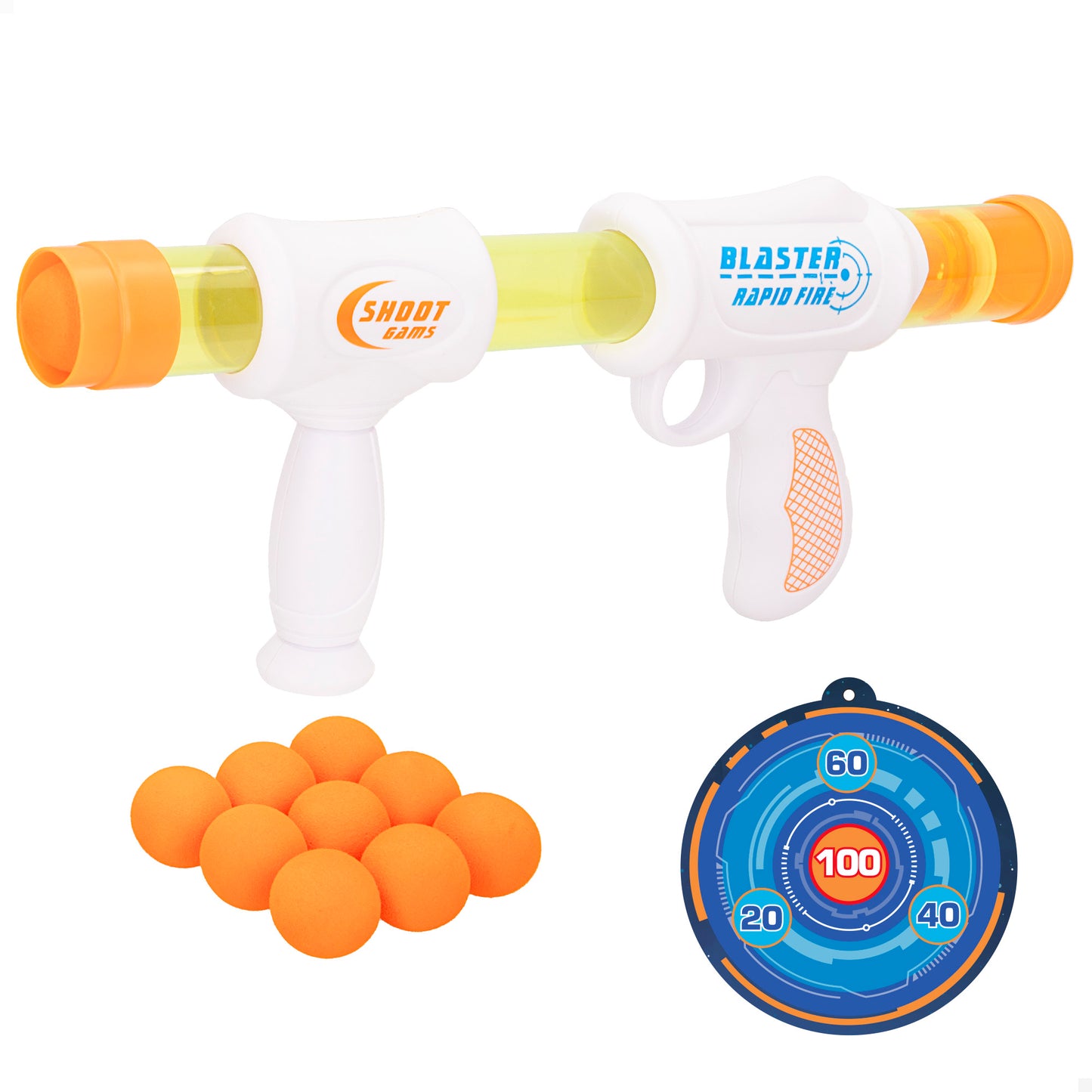Pistola de Bolas con 10 Bolas EVA 🔫⚡ Warriors