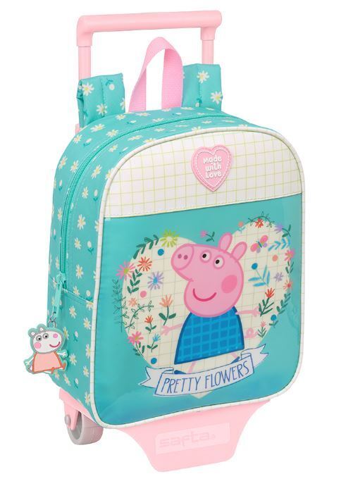 PEPPA PIG MOCHILA GUARDERIA 27 CM CON CARRO