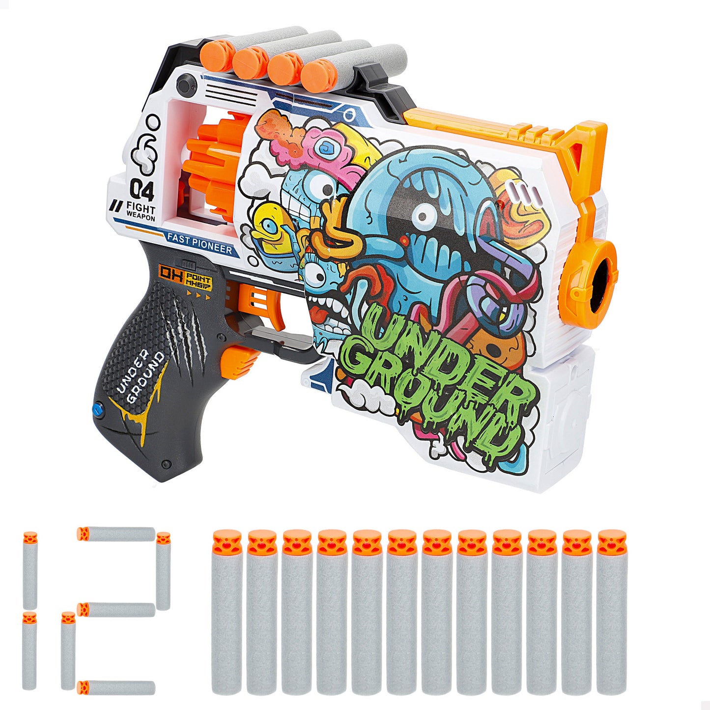 V-ZONE PISTOLA DARDOS SKIN ELECTRICA C/12 DARDOS 22CM 2/S