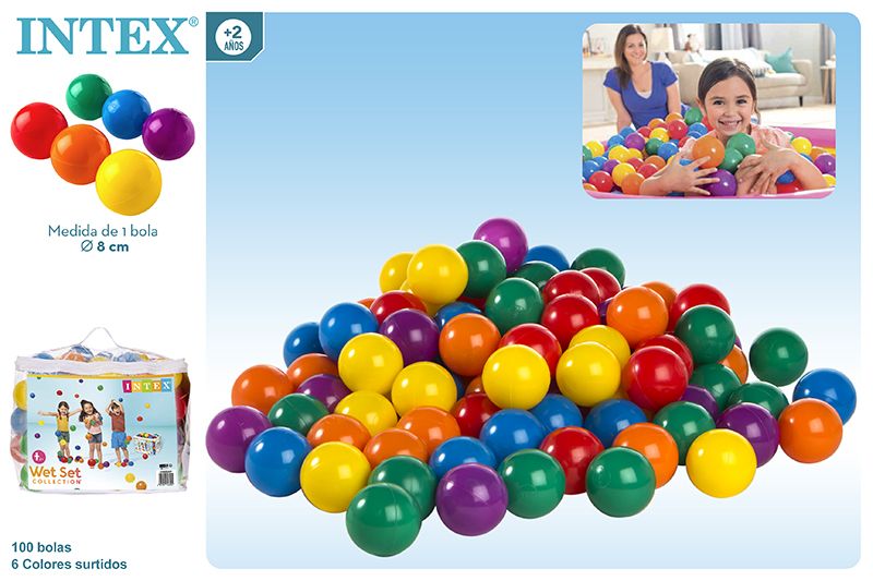 PACK 100 BOLAS FUN BALLZ / EDAD 2+