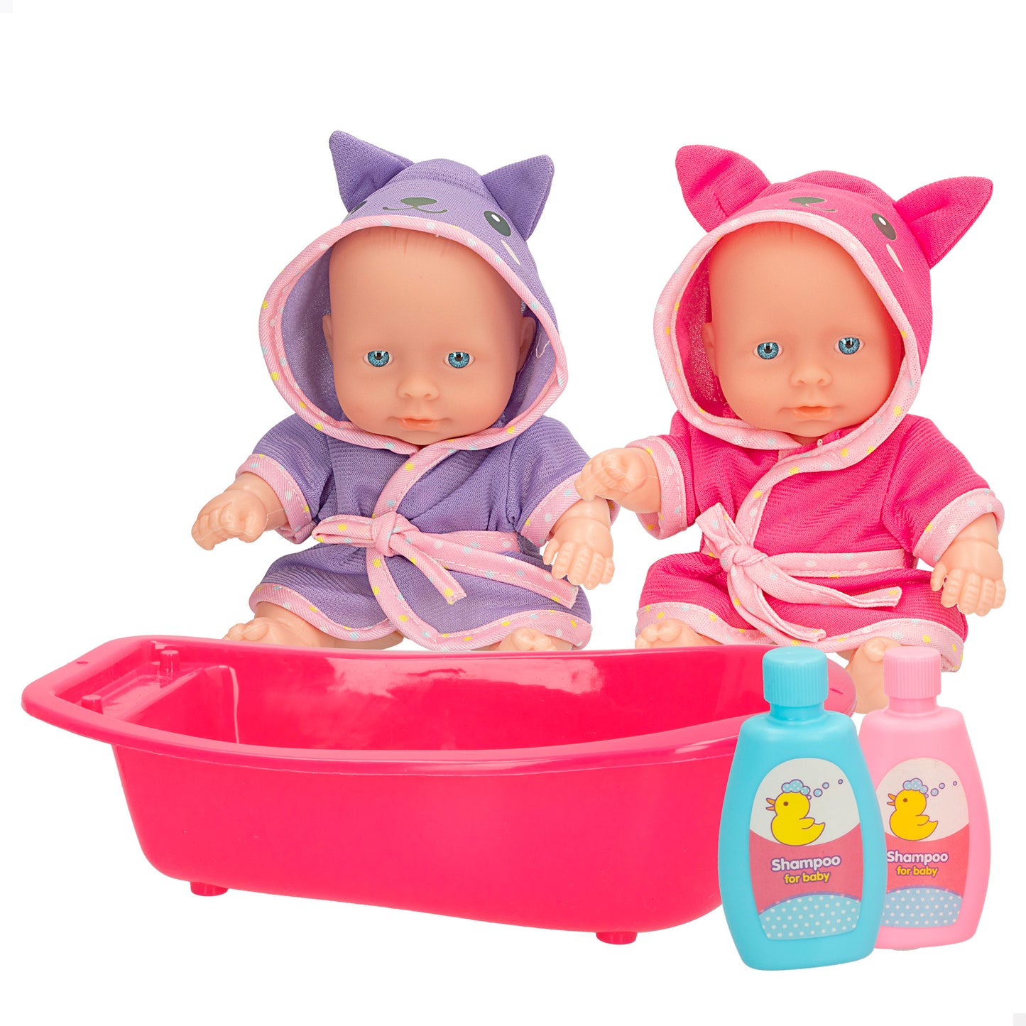 COLORBABY'S-SET BAÑO 2 BEBES 20CM C/ACC +24M
