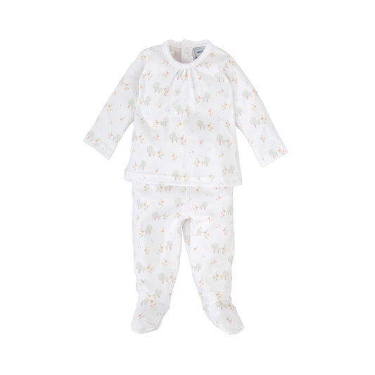 Pack nacimiento bebé Sendero Babidú – Primeras puestas con polaina, gorro, manoplas y body