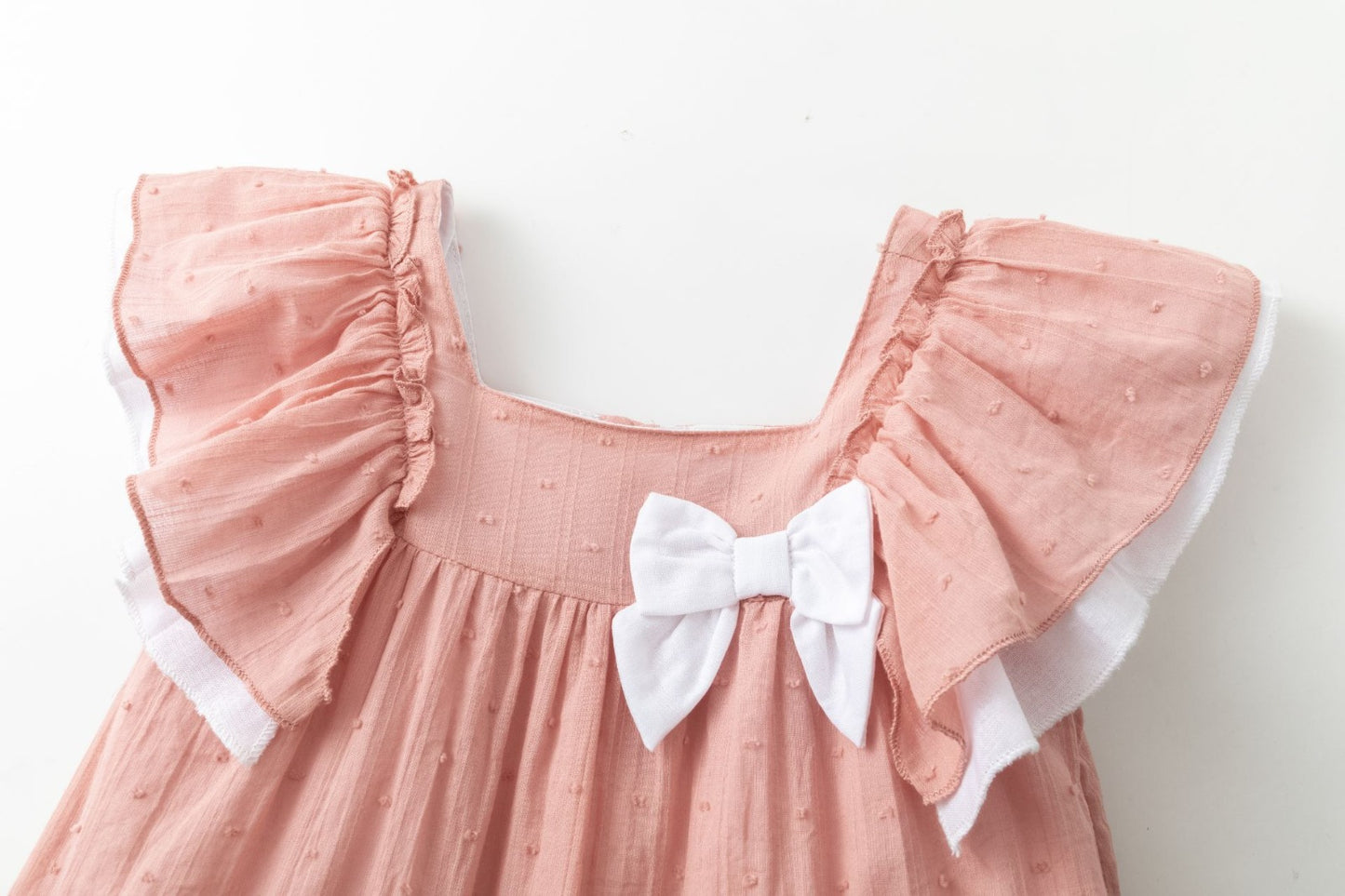 VESTIDO rosa plumeti