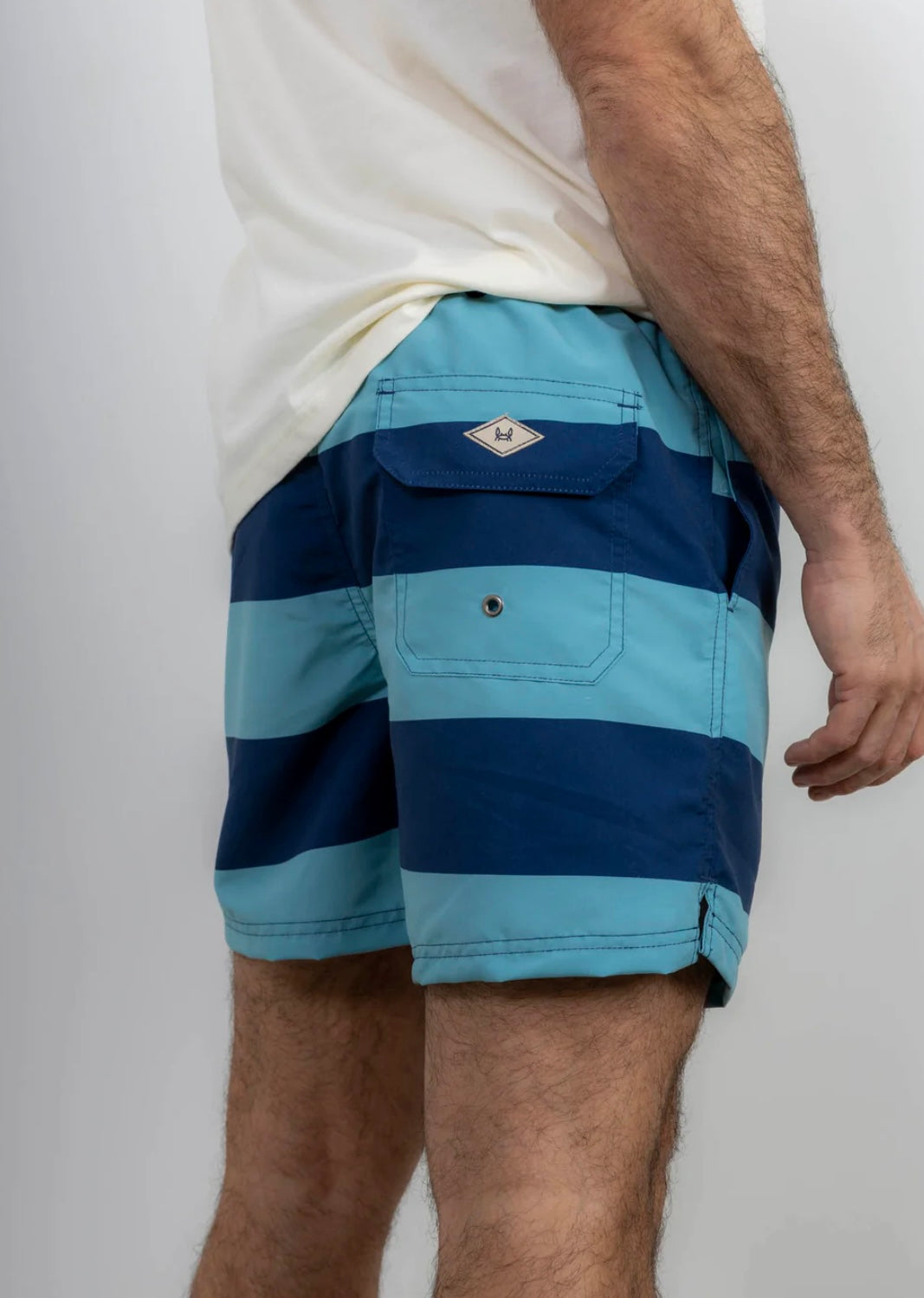 Bañador hombre raya ancha azul Custi Mikelo S-2XL
