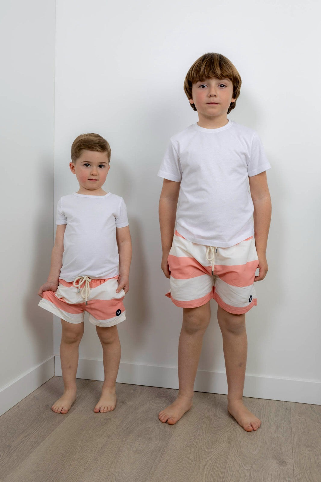 Bañador niño raya ancha coral Custi Mikelo 4-14 años
