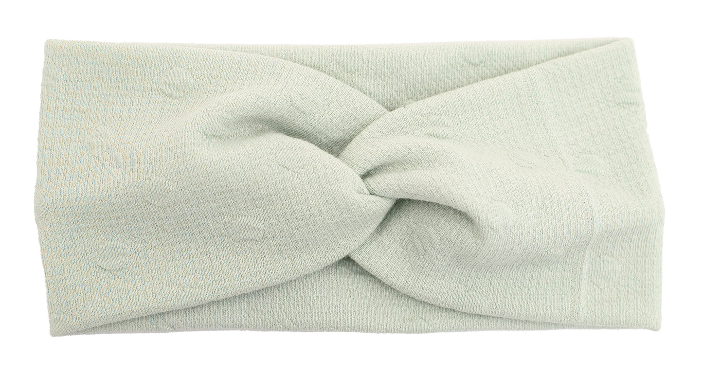 Turbante Burán Mint Calamaro | Primera Puesta Recién Nacida 100% Algodón
