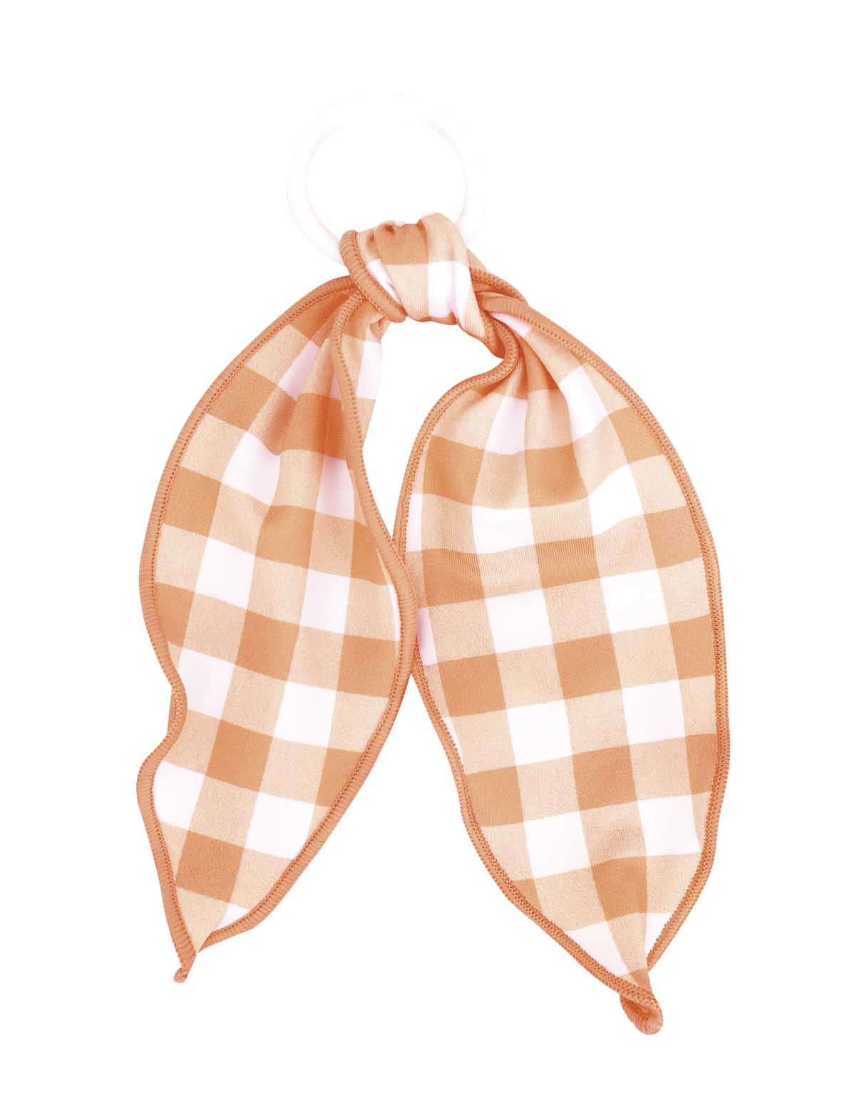 Complementos bebé niña colección Cuadros Naranjas Calamaro – Turbante y coletero