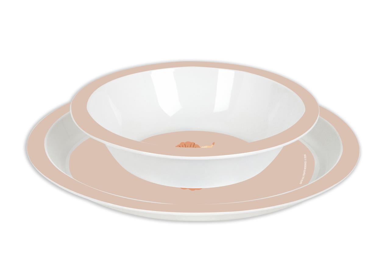 Set vajilla infantil 5 piezas Safta León – Plato, bol, vaso, cuchara y tenedor