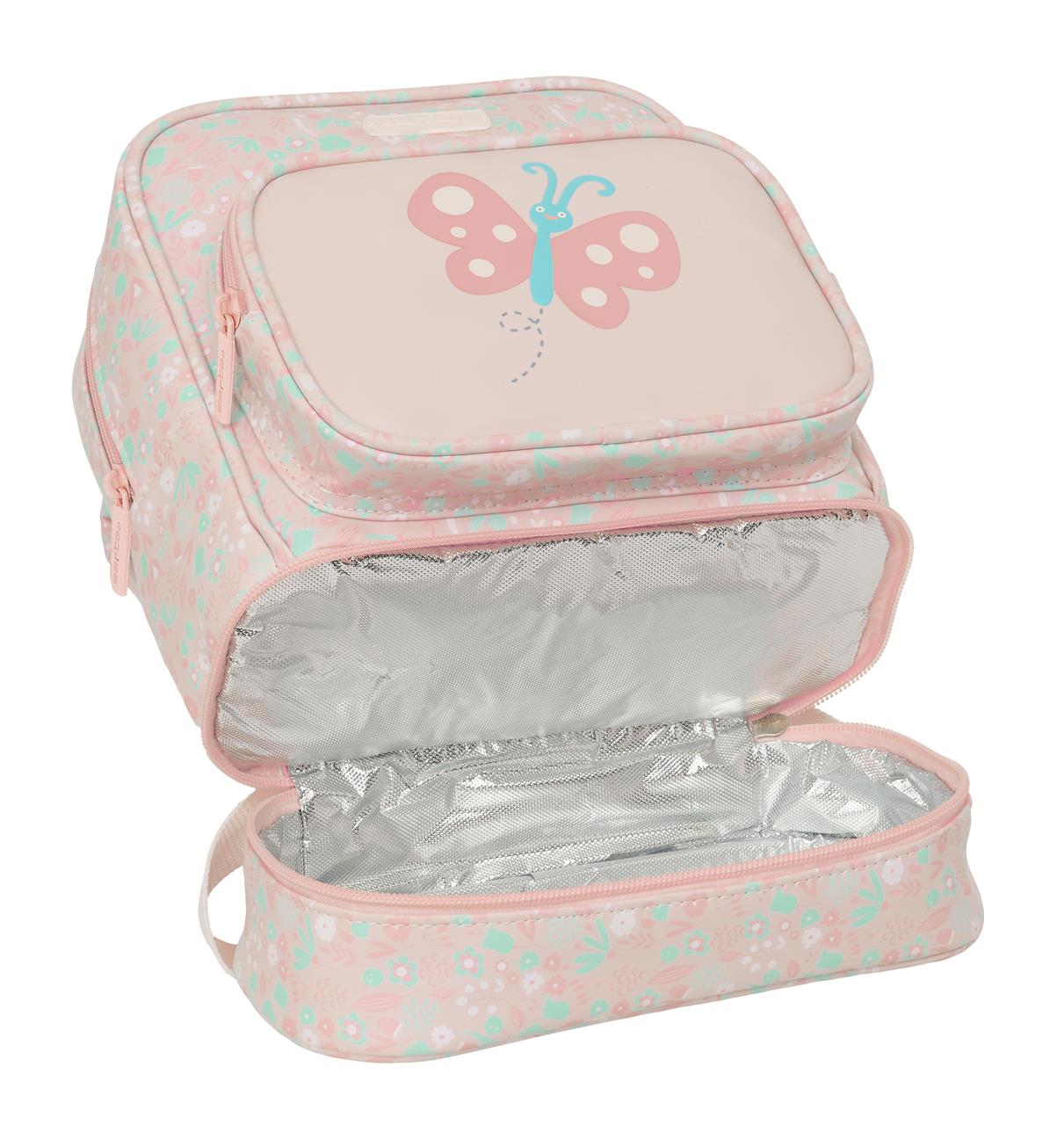 Mochila Nevera Guardería Safta Preescolar Mariposa