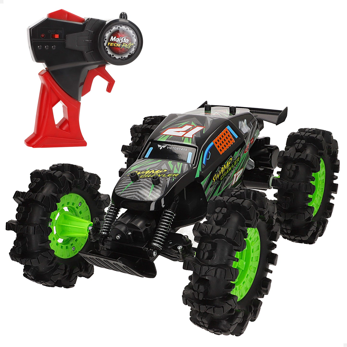Coche RC Swamp Crawler 2.4 GHz (USB Recharge) –🚙🌧️ MAISTO – Ref. 78013