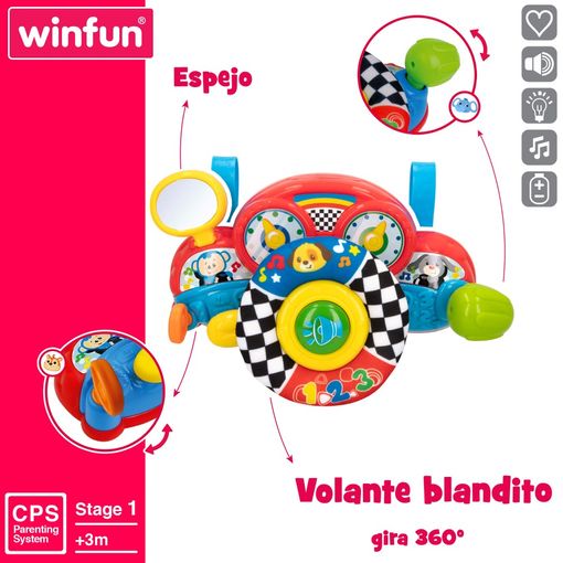 Volante Interactivo Winfun con Luz y Sonido para Bebés +3 Meses