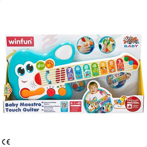 Winfun - Guitarra Eléctrica Infantil Táctil, Luz Y Sonido, +1 Año