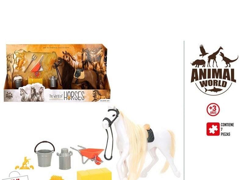 Set caballo Animal World 19 cm 7 piezas modelos surtidos