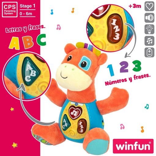 Winfun Peluche Jirafa Que Habla C/luces En Español