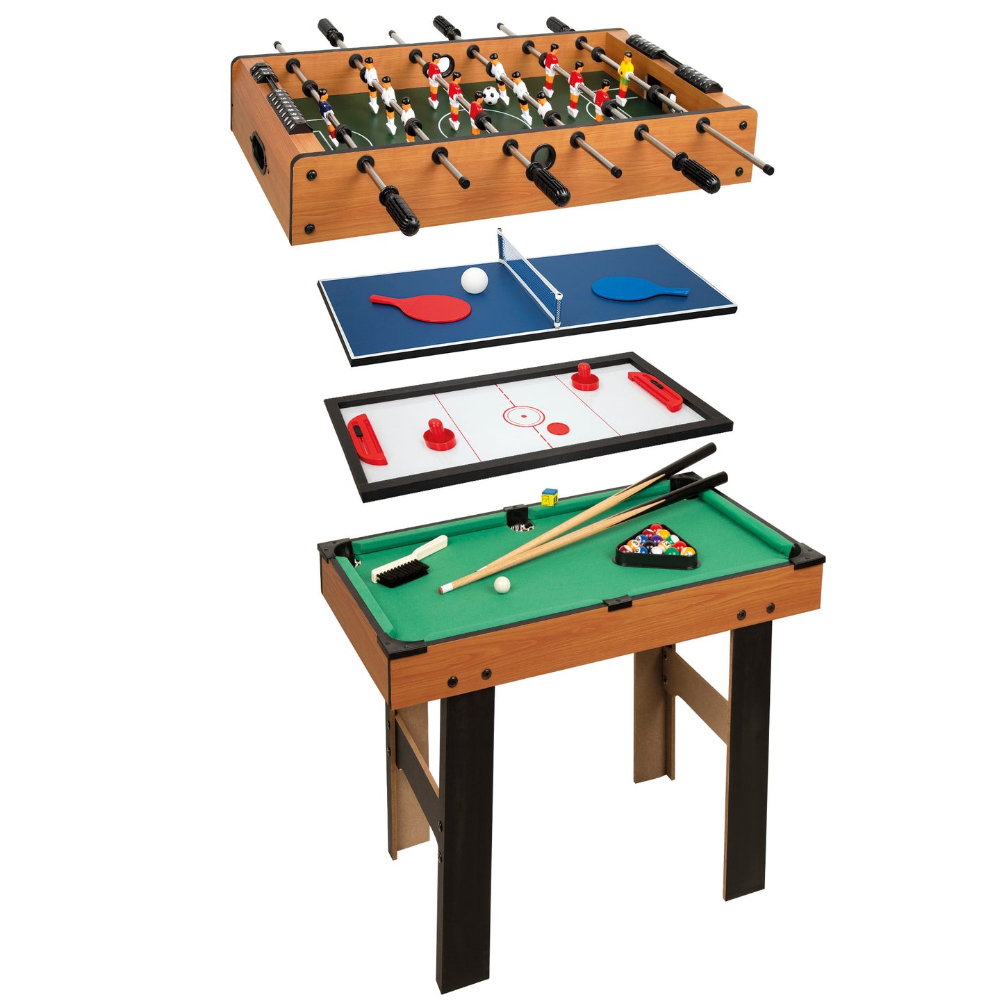 CB GAMES-MESA MADERA 4 MULTIJUEGOS C/ PATAS-87X43X73CM