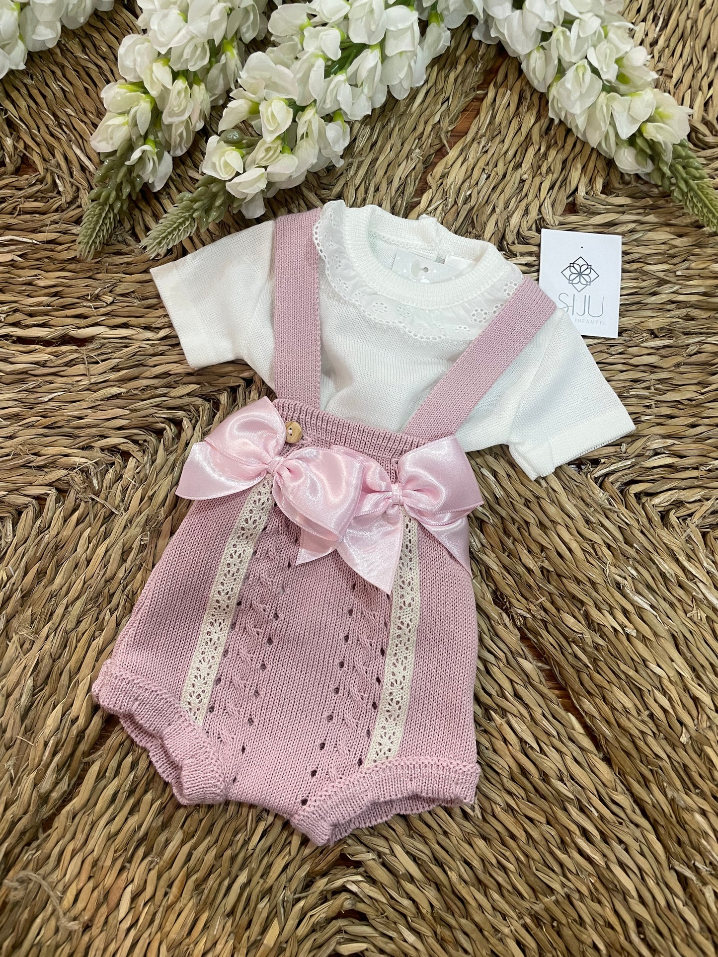Conjunto hilo manga corta, ranita bebe primera puesta Almería