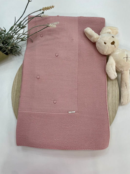 Toquilla de Lana Rosa Empolvado – Primeras Puestas y Salida del Hospital 🌸👶