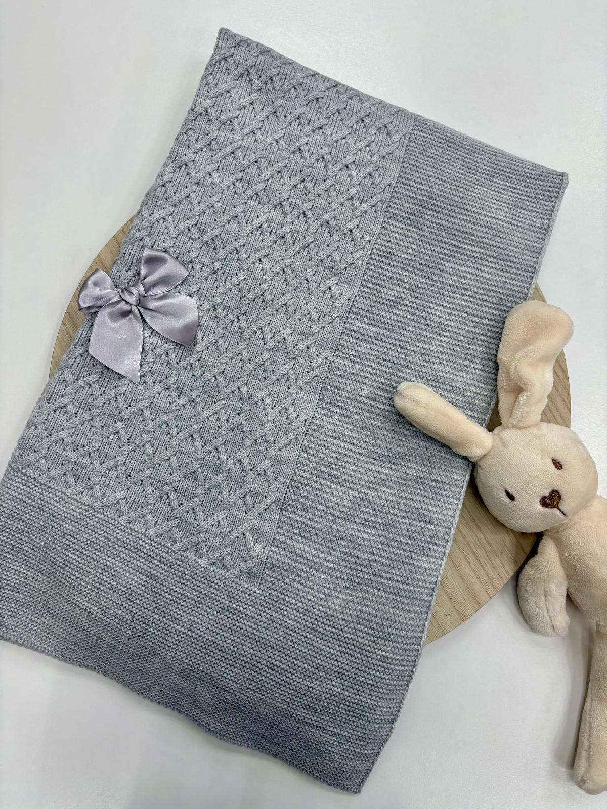 Toquilla Bebé Topo con Lazo – Suave y Toquillas Bebé con Lazo – Colores Topo, Crudo, Gris, Rosa Palo, Rosa Bebé y Lila