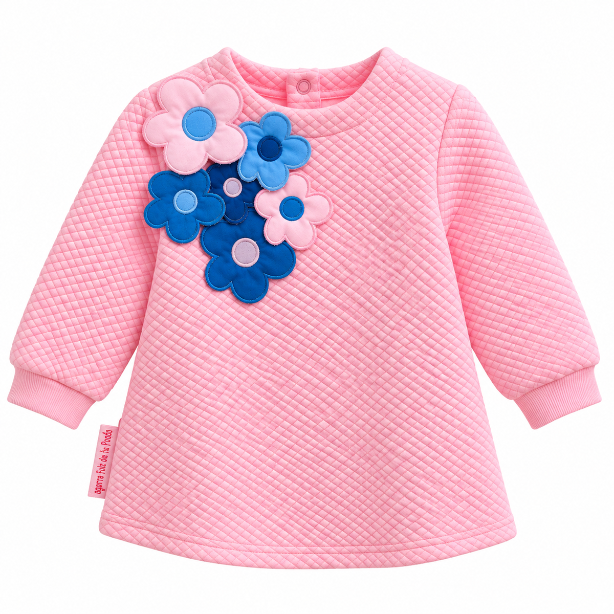 Vestido Acolchado Rosa con Flores Agatha Ruiz de la Prada Baby 🌸💙