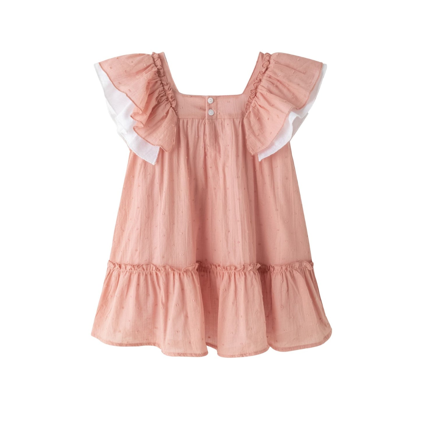 VESTIDO rosa plumeti