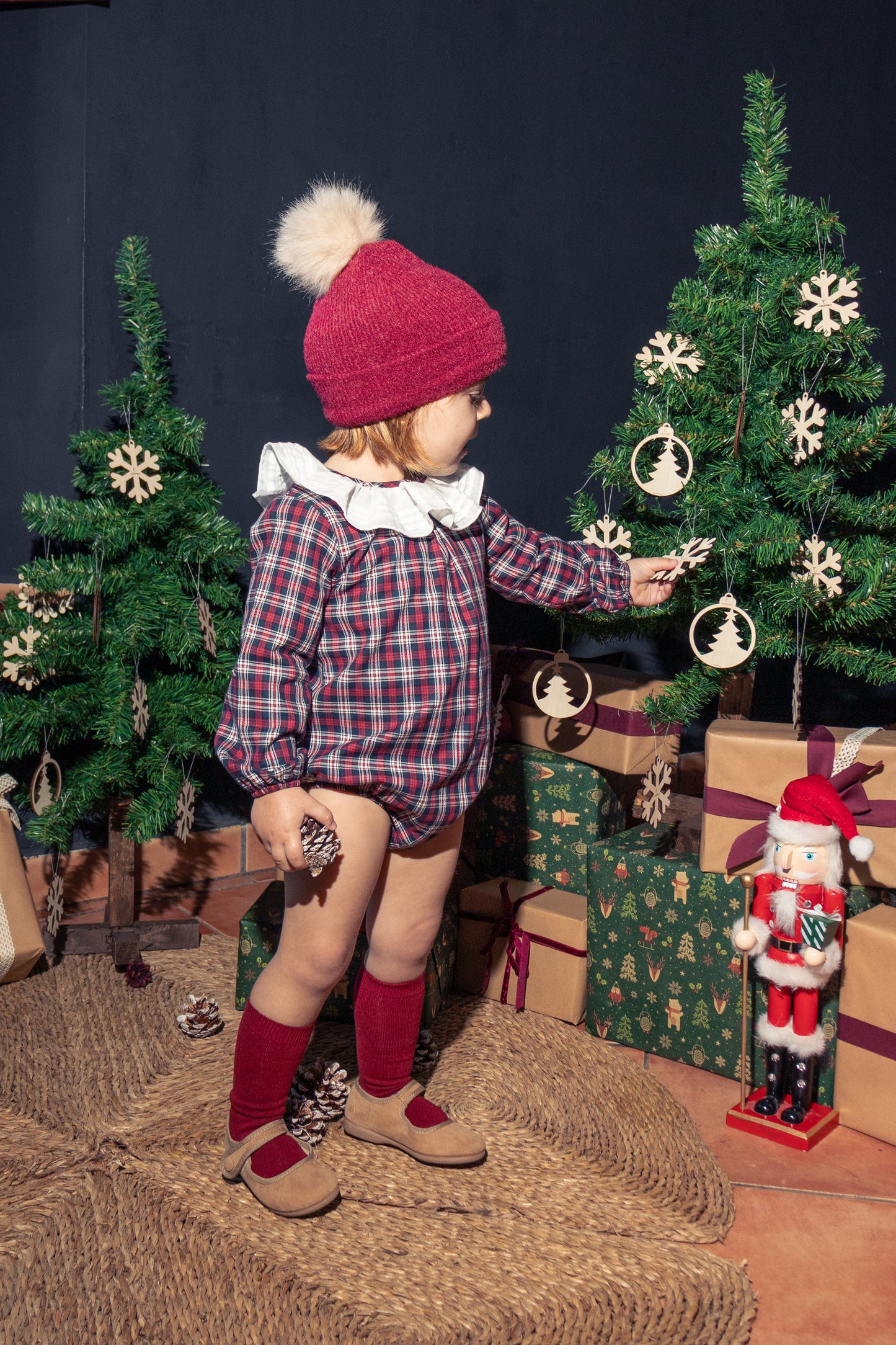 Pelele tipo bombacho Monzón Navidad Calamaro unisex bebé 1-24 meses | 100% algodón