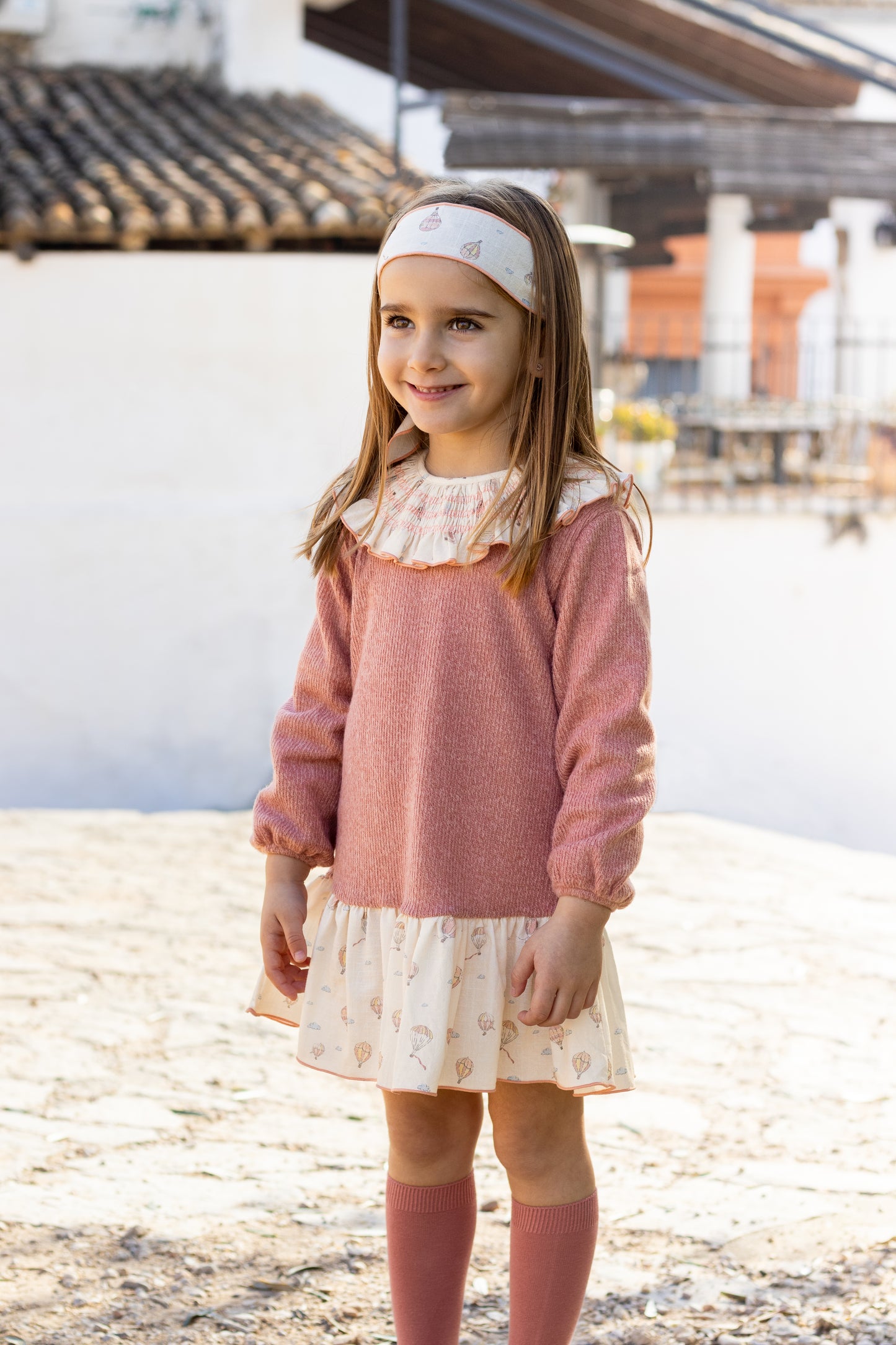 Vestido Anemoi Calamaro | Niña 6 Meses a 6 Años con Volante y Estampado Coordinado