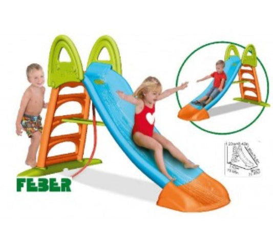 Tobogán para jardín Max Slide con agua medidas 123cmx 96cm x 193cm  FEBER