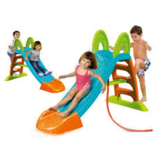 Tobogán para jardín Max Slide con agua medidas 1.61 x 0.71 x 1.03m FEBER