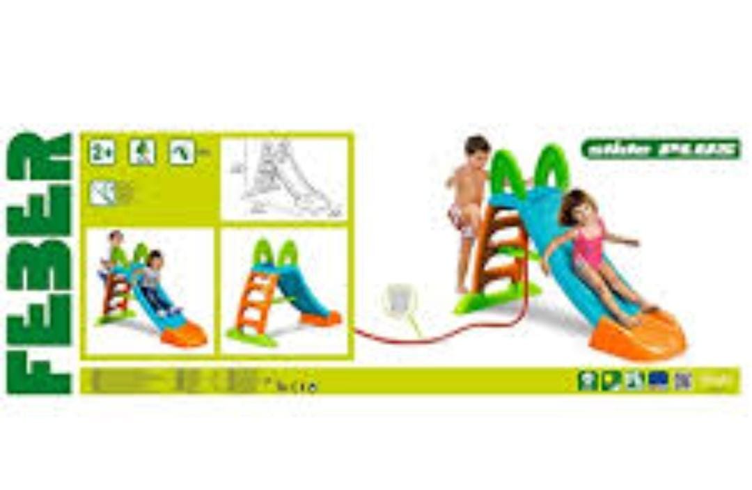 Tobogán para jardín Max Slide con agua medidas 1.61 x 0.71 x 1.03m FEBER