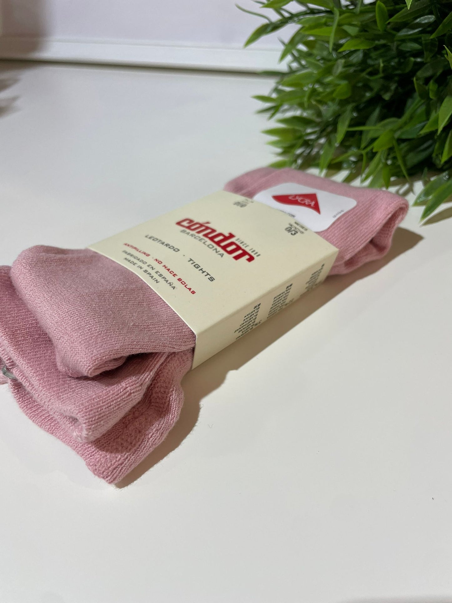 🌸 Leotardos Cóndor Básicos Punto Liso Rosa Palo | Tallas 000 a 16 años