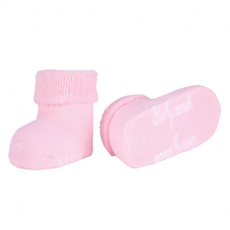 Calcetines bebé peúco rosa bebe con puño vuelto y rizo interior 0-12 meses 🧸💖