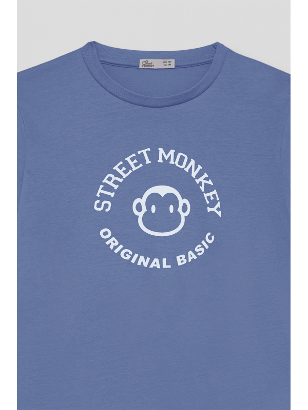 Camiseta básica niño azul Street Monkey | Original Basic | 2 a 16 años
