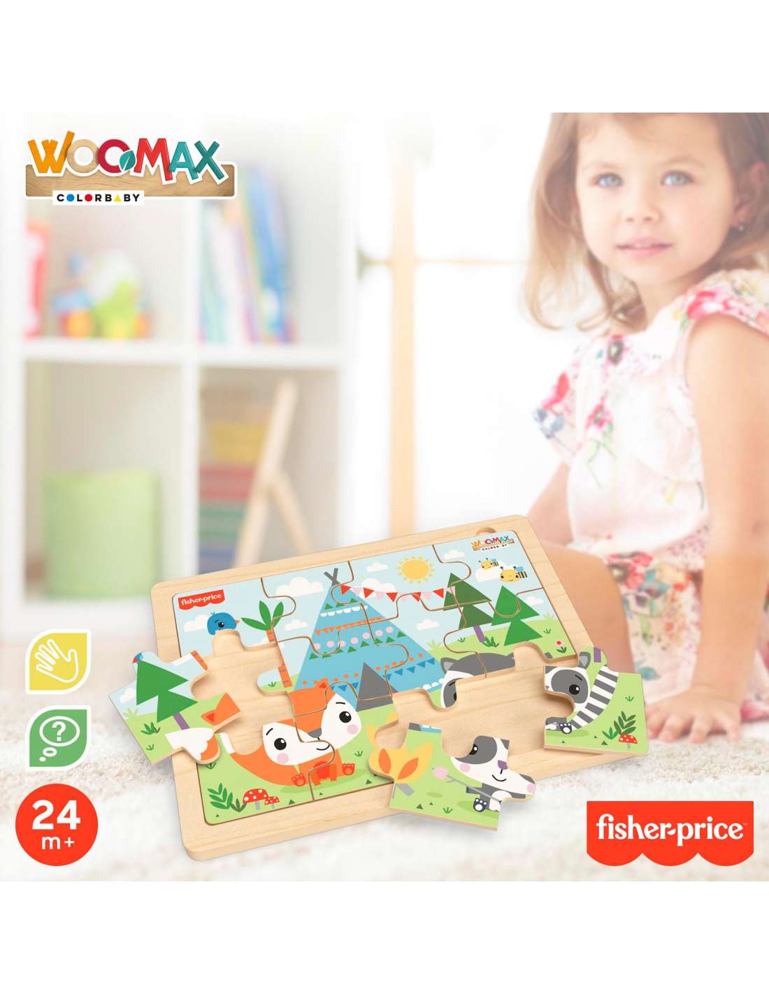 ROMPECABEZAS PUZZLE DE MADERA FISHER PRICE