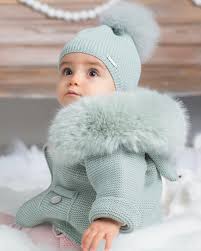 Trenka Luxury Pelo Verde Mint Pangasa Baby 💚 Abrigo elegante y suave para tu peque