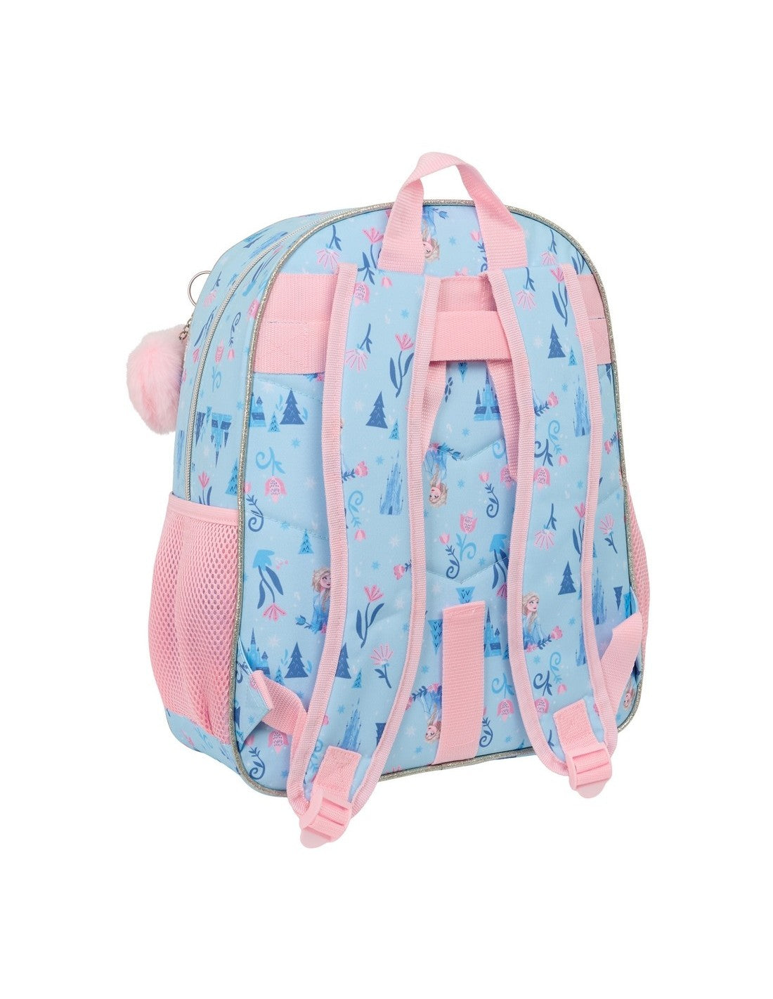Mochila Juvenil Frozen Sin Carro Oficial Adaptable Ergonomica 32x38x12cm
