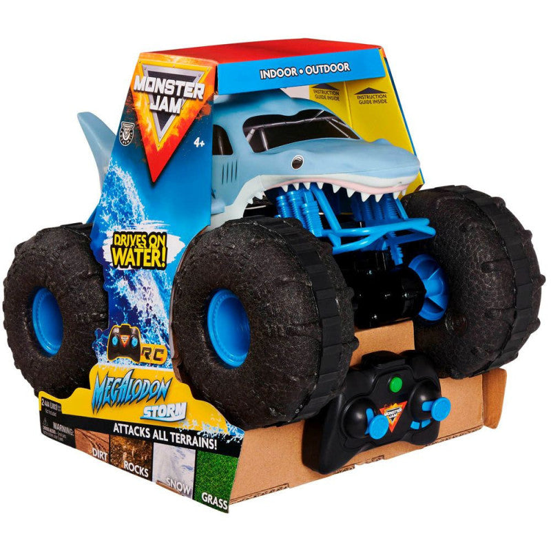 Monster Jam RC Megalodon Storm – Camión Teledirigido Todo Terreno 1:15