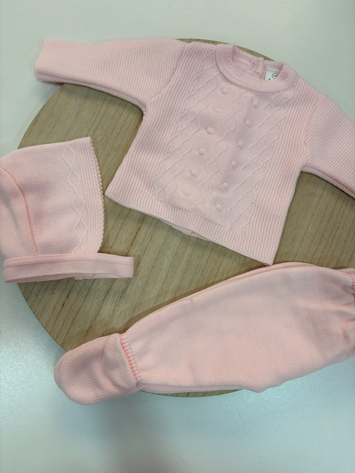 Conjunto de Primera Puesta Rosa Bebé para Bebé | 00 a 6 Meses