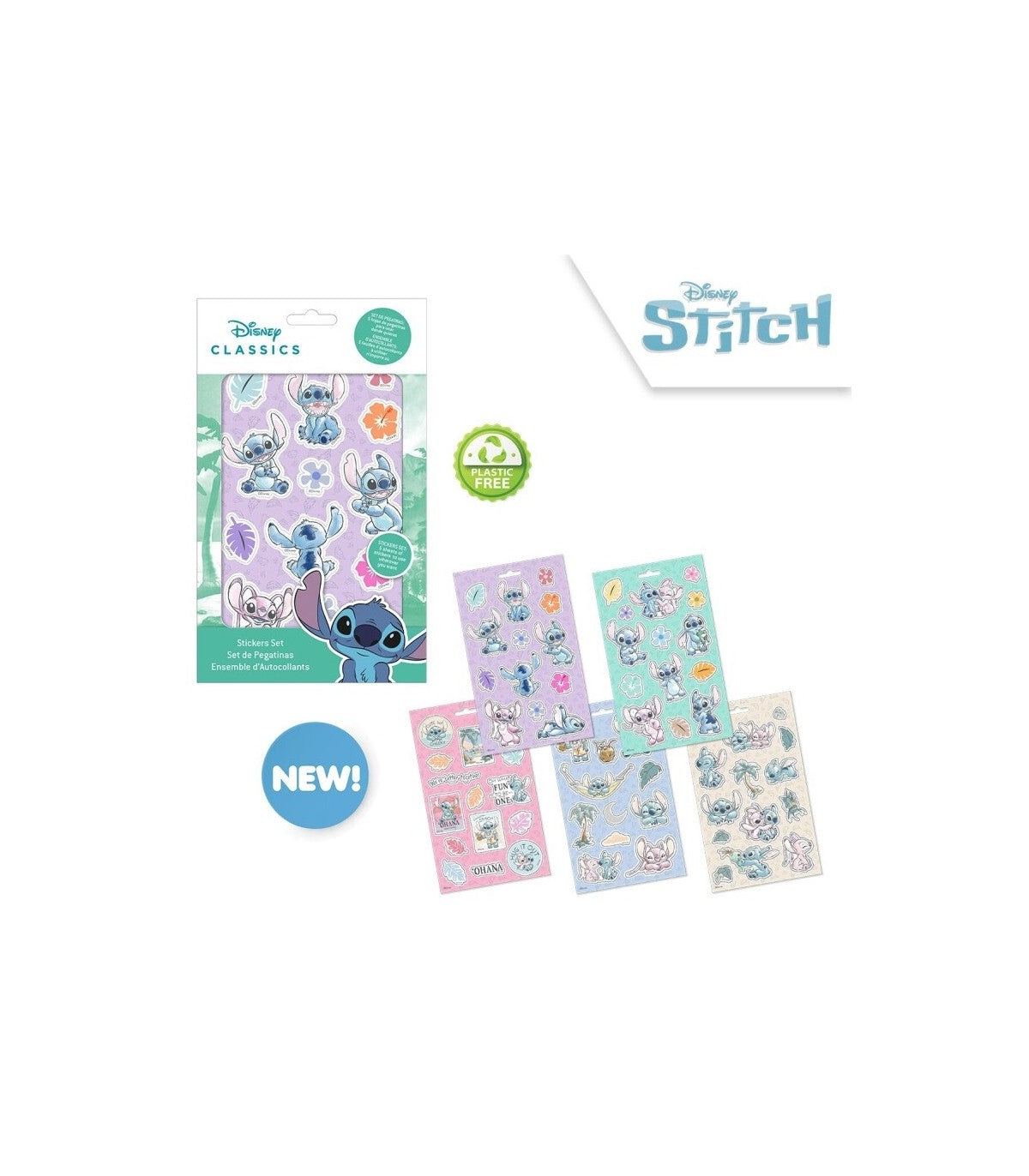 STITCH PEGATINAS SET DE PAPELERIA STICKER STITCH