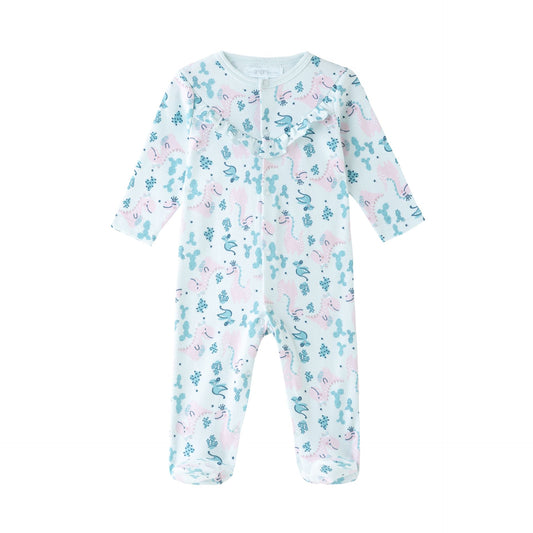 Pijama 100 %algodón estampado Dino bebe niña