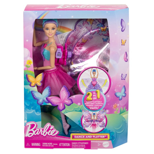 Barbie Muñeca bailarina Dance and Flutter 2 en 1