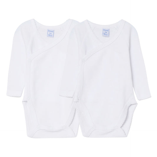 Pack Bodies Primera Puesta Bebé Blanco 100% Algodón | 0-3 meses