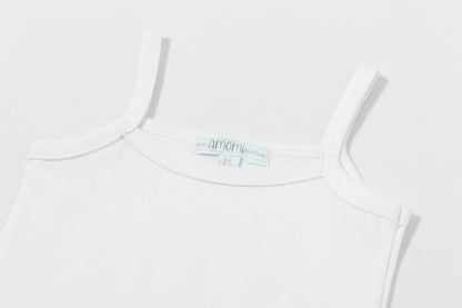 Bodies tiranta fina bebe 100% algodón pack dos unidades blancos 6-24 meses