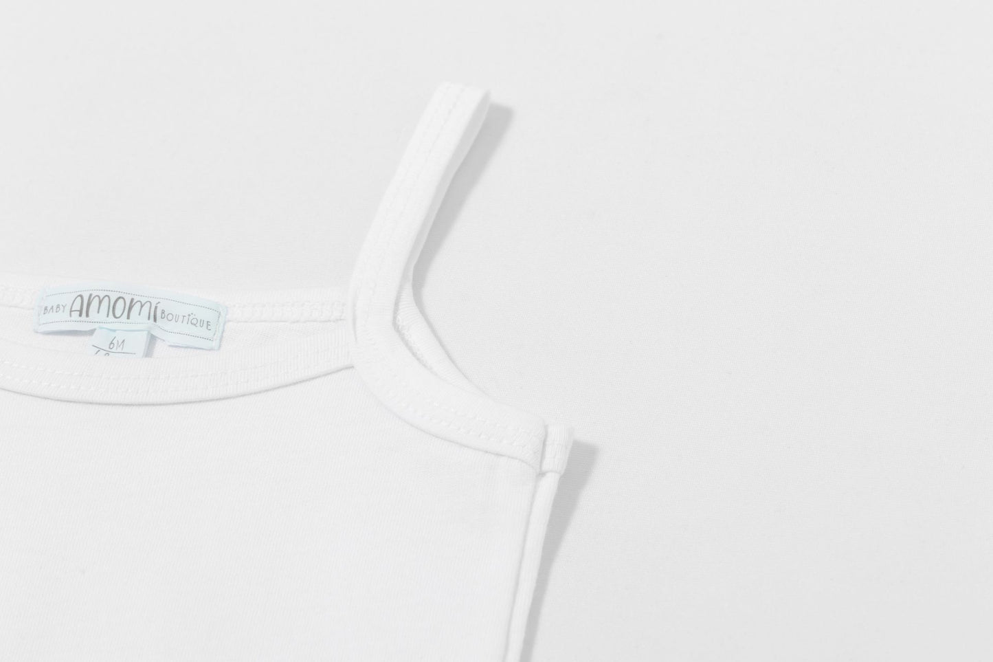 Bodies tiranta fina bebe 100% algodón pack dos unidades blancos 6-24 meses