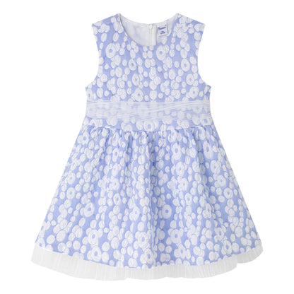 vestido azul con tul niña ceremonia 3-10 años