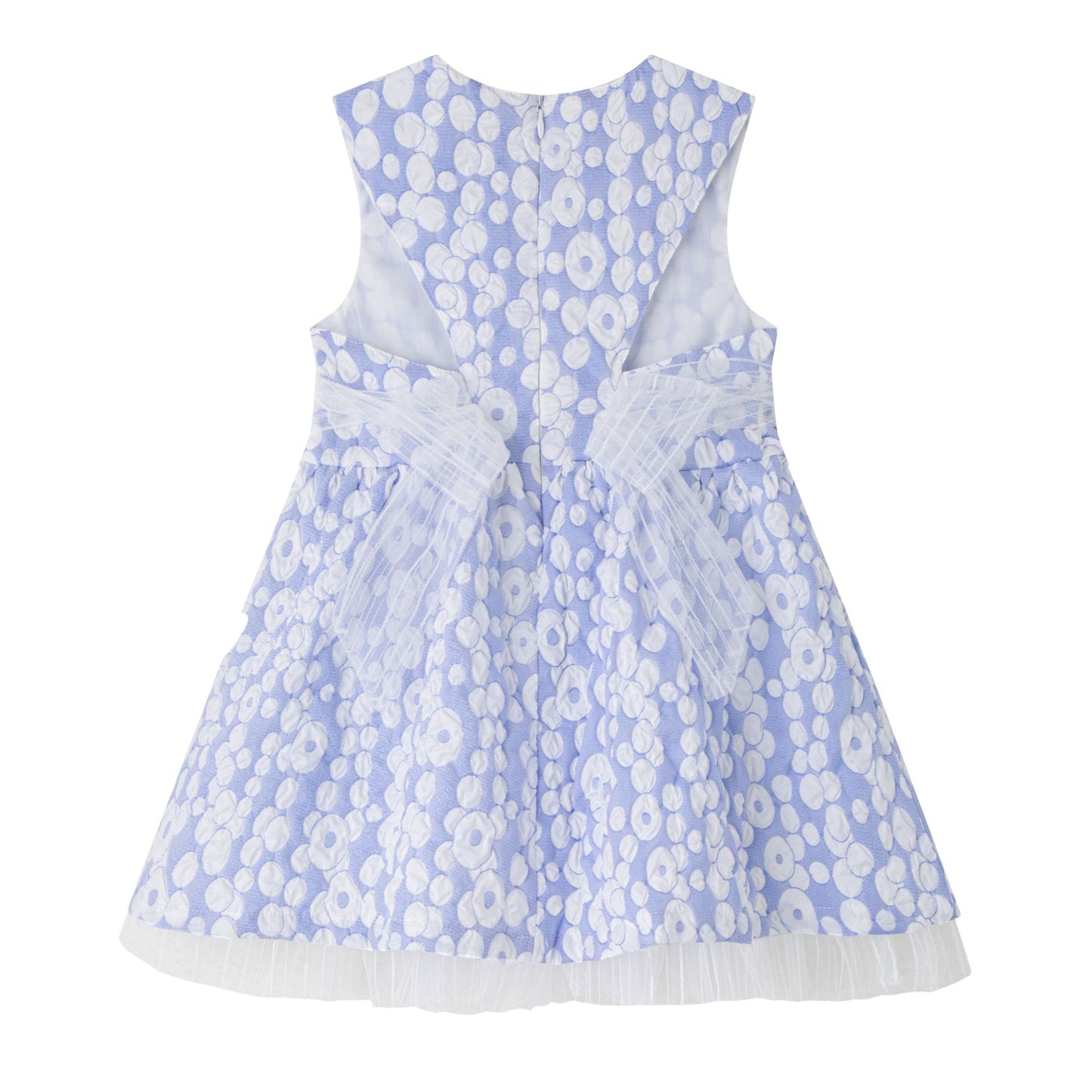 vestido azul con tul niña ceremonia 3-10 años